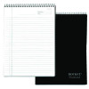 Docket Diamond Top-Wire Ruled Planning Pad, Black Cover, Wide/Legal Rule, (60) White 8.5 x 11 Sheets