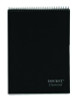 Docket Diamond Top-Wire Ruled Planning Pad, Black Cover, Wide/Legal Rule, (60) White 8.5 x 11 Sheets