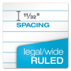 Docket Gold Ruled Perforated Pads, Wide/Legal Rule, (50) White 8.5 x 14 Sheets, 12/Pack