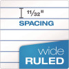 Coil-Lock Wirebound Notebook, 3-Hole Punched, Wide/Legal Rule, Randomly Assorted Cover Color, (70) 10.5 x 8 Sheets