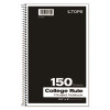 Coil-Lock Wirebound Notebook, 3-Subject, Medium/College Rule, Randomly Assorted Cover Color, (150) 9.5 x 6 Sheets