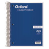 Coil-Lock Wirebound Notebook, 3-Hole Punch, 5-Subject, College Rule, Randomly Assorted Covers, (200) 11 x 8.5 Sheets