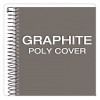 Color Notebooks, 1-Subject, Narrow Rule, Graphite Cover, (100) 8.5 x 5.5 White Sheets