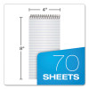 Second Nature Recycled Notepads, Randomly Assorted Cover Colors, Gregg Rule, (70) White 4 x 8 Sheets