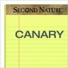 Second Nature Recycled Ruled Pads, Wide/Legal Rule, (50) Canary Yellow 8.5 x 11 Sheets, Dozen