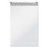 Docket Gold Steno Pads, Frosted White Cover, Gregg Rule, (100) White 6 x 9 Heavyweight 20 Lb Bond Sheets