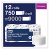 Coreless High Capacity Bath Tissue, 2-Ply, White, 750 Sheets/Roll, 12 Rolls/Carton