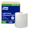Light Duty Cleaning Cloth, Giant Roll, 1-Ply, 9 x 12.4, White, 1,450 Sheet Roll/Carton