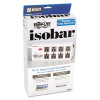 Isobar Premium Surge Suppressor, 8 Ac Outlets, 12 Ft Cord, 3,840 J, Light Gray