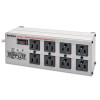 Isobar Premium Surge Suppressor, 8 Ac Outlets, 12 Ft Cord, 3,840 J, Light Gray