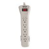 Protect It! Surge Suppressor, 7 Ac Outlets, 15 Ft Cord, 2,520 J, Light Gray