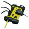 Protect It! Industrial Safety Surge Suppressor, 8 Ac Outlets, 12 Ft Cord, 1,500 J, Yellow/Black