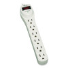 Protect It! Home Computer Surge Suppressor, 6 Ac Outlets, 2 Ft Cord, 180 J, Light Gray