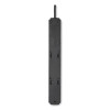 Protect It! Surge Suppressor, 6 Ac Outlets/2 Usb Ports, 6 Ft Cord, 990 J, Black