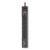 Protect It! Surge Suppressor, 6 Ac Outlets/2 Usb Ports, 8 Ft Cord, 1,080 J, Black
