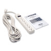 Protect It! Surge Suppressor, 7 Ac Outlets, 25 Ft Cord, 1,080 J, Light Gray