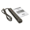 Protect It! Surge Suppressor, 7 Ac Outlets, 4 Ft Cord, 1,080 J, Black