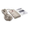 Protect It! Surge Suppressor, 8 Ac Outlets, 25 Ft Cord, 1,440 J, Light Gray