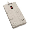 Protect It! Surge Suppressor, 8 Ac Outlets, 25 Ft Cord, 1,440 J, Light Gray