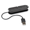 Usb 2.0 Ultra-Mini Compact Hub With Power Adapter, 4 Ports, Black