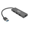Ultra-Slim Portable Usb 3.0 Superspeed Hub, 4 Ports, Black