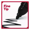 Permanent Marker, Pen-Style, Fine Bullet Tip, Black, Dozen