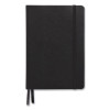 Flexible-Cover Business Journal With Elastic Closure, 1-Subject, Quadrille Rule (5 Sq/In), Black Cover, (128) 8 x 5.5 Sheets