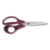Stainless Steel Scissors, 8" Long, 3.58" Cut Length, Straight Purple Handle
