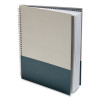 Wirebound Hardcover Notebook, 1-Subject, Narrow Rule, Gray/Teal Cover, (80) 11 x 8.5 Sheets