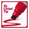 Xl Permanent Marker, Extra-Broad Chisel Tip, Assorted Colors, 4/Pack
