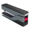 Desktop Aluminum  Half Strip Stapler, 25-Sheet Capacity, Gray/Black