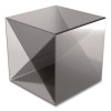 Plastic Cube-Shaped Desk Shelf, 4 Compartments, 6 x 6 x 6, Smoke