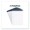 Notepads, Wide/Legal Rule, (50) White 8.5" x 11" Sheets, 12/Pack