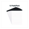 Notepads, Wide/Legal Rule, (50) White 8.5 x 11 Sheets, 12/Pack