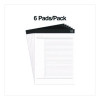 Notepads, Project-Management Format, 50 White 8.5 X 11.75 Sheets, 6/Pack