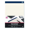 Notepads, Wide/Legal Rule, (50) Ivory 8.5 x 11 Sheets, 12/Pack