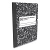 Composition Notebook, Wide/Legal Rule, Black Marble Cover, (100) 9.75 x 7.5 Sheets, 4/Pack