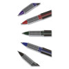 Rollerball Pen, Stick, Fine 0.5 Mm, Blue Ink, Black/Blue/Clear Barrel, 3/Pack