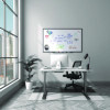 Magnetic Porcelain Dry Erase Board, 60" x 36", White Surface, Gray/Natural Aluminum Frame