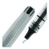 Vision Needle Rollerball Pen, Stick, Fine 0.7 Mm, Black Ink, Gray/Clear/Black Barrel, Dozen