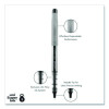 Vision Needle Rollerball Pen, Stick, Fine 0.7 Mm, Black Ink, Gray/Clear/Black Barrel, Dozen