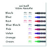 Vision Needle Rollerball Pen, Stick, Fine 0.7 Mm, Blue Ink, Gray/Clear/Blue Barrel, Dozen
