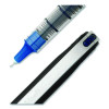Vision Rollerball Pen, Stick, Micro 0.5 Mm, Blue Ink, Black/Blue/Clear Barrel, 12/Pack