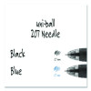 Signo 207 Needle Point Gel Pen, Retractable, Medium 0.7 Mm, Black Ink, Clear/Black Barrel, Dozen