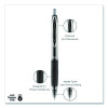 Signo 207 Needle Point Gel Pen, Retractable, Medium 0.7 Mm, Black Ink, Clear/Black Barrel, Dozen