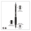 Signo 207 Needle Point Gel Pen, Retractable, Medium 0.7 Mm, Black Ink, Clear/Black Barrel, Dozen