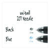 Signo 207 Needle Point Gel Pen, Retractable, Medium 0.7 Mm, Blue Ink, Clear/Black/Blue Barrel, Dozen