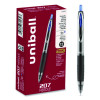 Signo 207 Needle Point Gel Pen, Retractable, Medium 0.7 Mm, Blue Ink, Clear/Black/Blue Barrel, Dozen