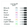 Signo 207 Gel Pen, Retractable, Medium 0.7 Mm, Black Ink, Clear/Black Barrel, 8/Pack