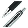 Signo 207 Gel Pen, Retractable, Medium 0.7 Mm, Black Ink, Clear/Black Barrel, 8/Pack